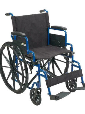 Drive Medical Blue Streak Lightweight Wheelchair - Portable Folding (20")